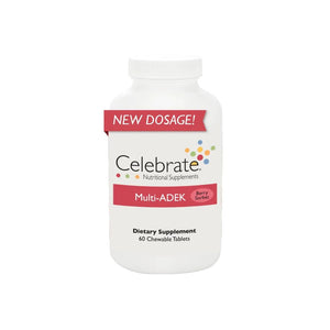 Celebrate Vitamins - Multi-ADEK - Chewable - Berry Sorbet - 60 Tablets - Vitamins & Minerals - Nashua Nutrition