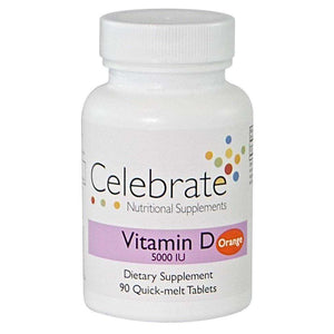 Celebrate Vitamins - Vitamin D 5000 IU - Quick-Melt - Orange - 90 Tablets - Vitamins & Minerals - Nashua Nutrition