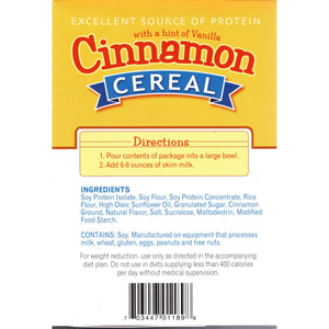 HealthSmart Cereal - Cinnamon - 7/Box - Breakfast Items - Nashua Nutrition