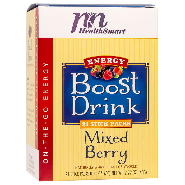 HealthSmart Energy Boost Drink Mix - Mixed Berry - 21 Servings/Box