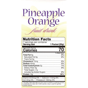 HealthSmart Fruit Drink - Pineapple Orange - 7/Box - Cold Drinks - Nashua Nutrition