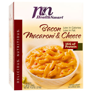 HealthSmart Light Entree - Bacon Mac & Cheese - 7/Box - Dinners & Entrees - Nashua Nutrition