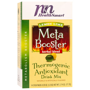 HealthSmart Meta Booster Drink Mix - Lemon Lime - 14 Packets/Box - Diet Supplements - Nashua Nutrition