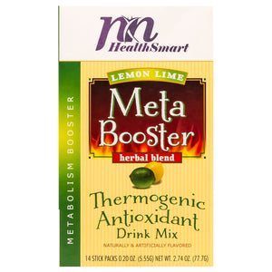 HealthSmart Meta Booster Drink Mix - Lemon Lime - 14 Packets/Box - Diet Supplements - Nashua Nutrition