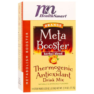 HealthSmart Meta Booster Drink Mix - Orange - 14 Packets/Box - Diet Supplements - Nashua Nutrition