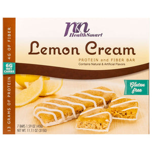 HealthSmart Protein & Fiber Divine Bars - Lemon Cream, 7 Bars/Box - Protein Bars - Nashua Nutrition