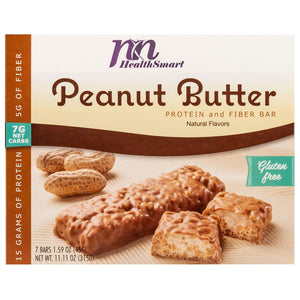 HealthSmart Protein & Fiber Divine Bars - Peanut Butter, 7 Bars/Box - Protein Bars - Nashua Nutrition