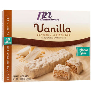 HealthSmart Protein & Fiber Divine Bars - Vanilla, 7 Bars/Box - Protein Bars - Nashua Nutrition