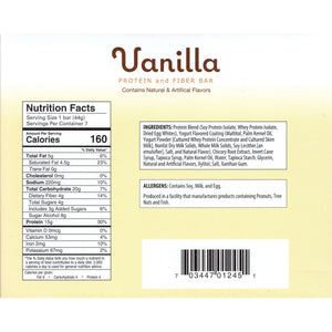 HealthSmart Protein & Fiber Divine Bars - Vanilla, 7 Bars/Box - Protein Bars - Nashua Nutrition