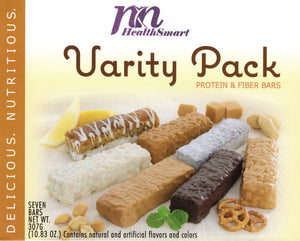 HealthSmart Protein & Fiber Divine Bars - Variety Pack, 7 Bars/Box - Protein Bars - Nashua Nutrition