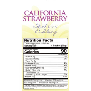 HealthSmart Pudding & Shake - California Strawberry - 7/Box - Shake & Puddings - Nashua Nutrition