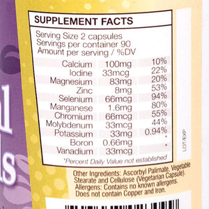 HealthSmart Supplement - Nature's Essential Minerals - 180 Capsules - Vitamins & Minerals - Nashua Nutrition