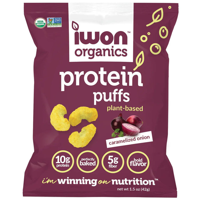 Iwon Organic - Protein Puffs - Caramelized Onion - 1.5oz Bag