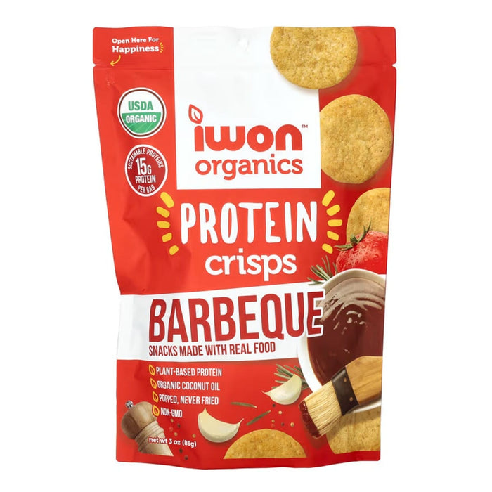 IWON Organics Protein Crisps - Barbeque - 3oz Bag (3 Servings Per Bag)