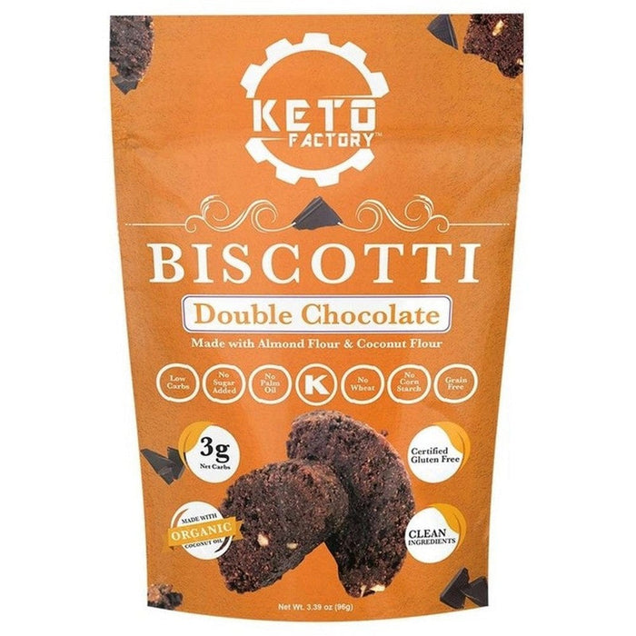 Keto Factory Biscotti - Double Chocolate - 1 Bag (3 Servings)