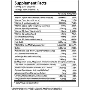 ProCare Health - Bariatric Multivitamin Capsule - 18mg Iron - 1 Once Daily - 30ct Bottle - Vitamins & Minerals - Nashua Nutrition