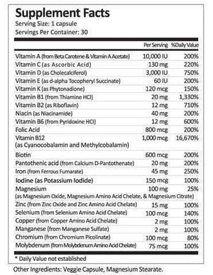 ProCare Health - Bariatric Multivitamin Capsule - 45mg Iron - 1 Once Daily - 30ct Bottle - Vitamins & Minerals - Nashua Nutrition