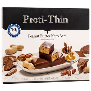 Proti-Thin Keto Bars- Peanut Butter, 7 Bars/Box - Protein Bars - Nashua Nutrition