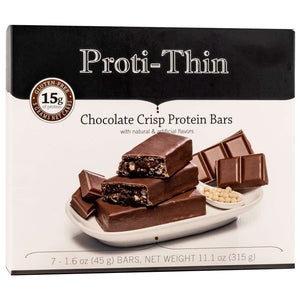 Proti-Thin Protein Bars VLC - Chocolate Crisp, 7 Bars/Box - Protein Bars - Nashua Nutrition