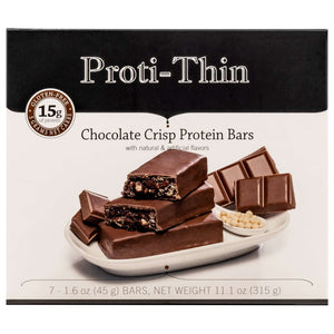 Proti-Thin Protein Bars VLC - Chocolate Crisp, 7 Bars/Box - Protein Bars - Nashua Nutrition