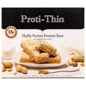 Proti-Thin Protein Bars VLC - Fluffy Nutter, 7 Bars/Box - Protein Bars - Nashua Nutrition