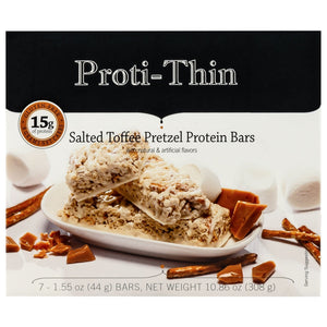 Proti-Thin Protein Bars VLC - Salted Toffee Pretzel, 7 Bars/Box - Protein Bars - Nashua Nutrition