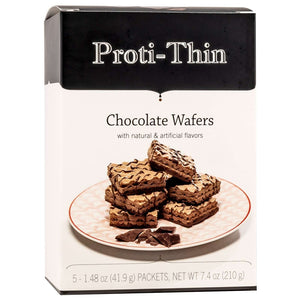 Proti-Thin Protein Wafer Squares - Chocolate, 5 Servings/Box - Protein Bars - Nashua Nutrition