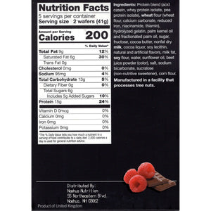 Proti-Thin Protein Wafer Squares - Raspberry, 5 Servings/Box - Protein Bars - Nashua Nutrition