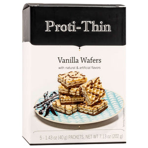 Proti-Thin Protein Wafer Squares - Vanilla, 5 Servings/Box - Protein Bars - Nashua Nutrition