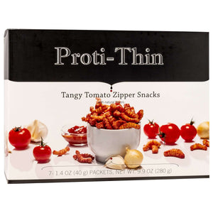 Proti-Thin Zipper Snacks - Tangy Tomato - 7/Box - Snacks & Desserts - Nashua Nutrition