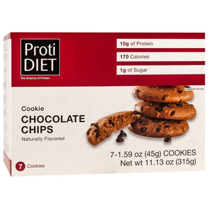 ProtiDiet Cookies - Chocolate Chip - 7/Box - Snacks & Desserts - Nashua Nutrition