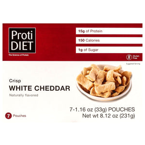 ProtiDiet Protein Crisps - White Cheddar - 7/Box - Snacks & Desserts - Nashua Nutrition