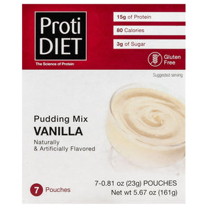 ProtiDiet Protein Pudding - Vanilla - 7/Box - Shake & Puddings - Nashua Nutrition