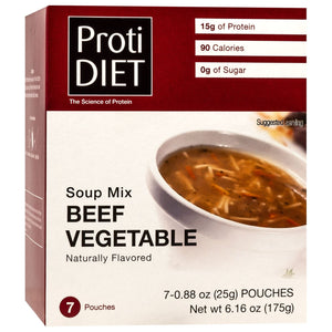 ProtiDiet Protein Soup - Beef Vegetable - 7/Box - Hot Soups - Nashua Nutrition