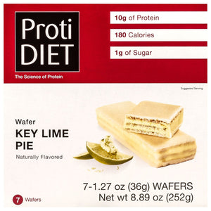 ProtiDiet Protein Wafer Bars - Key Lime Pie, 7 Bars/Box - Protein Bars - Nashua Nutrition