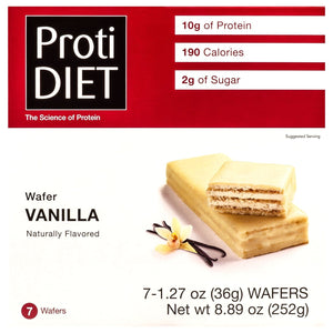 ProtiDiet Protein Wafer Bars - Vanilla, 7 Bars/Box - Protein Bars - Nashua Nutrition