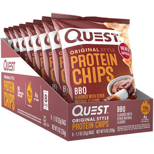 Quest Nutrition Protein Chips - BBQ - Box of 8 - Snacks & Desserts - Nashua Nutrition