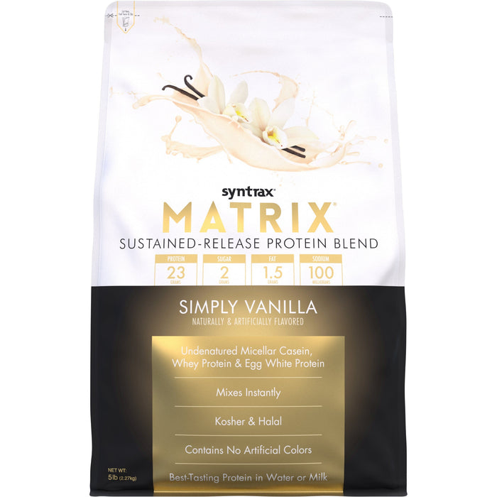 Syntrax - Matrix 5.0 Protein Powder - Simply Vanilla - 5lb Bag