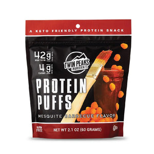 Twin Peaks Ingredients - Protein Puffs - Mesquite Barbecue - 2 Serving Bag - Snacks & Desserts - Nashua Nutrition