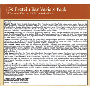 Weight Loss Systems Protein Bars - 15g Variety Pack, 7 Bars/Box - Protein Bars - Nashua Nutrition