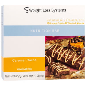 Weight Loss Systems Protein Bars - Caramel Cocoa, 7 Bars/Box - Protein Bars - Nashua Nutrition