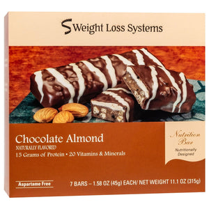 Weight Loss Systems Protein Bars - Chocolate Almond, 7 Bars/Box - Protein Bars - Nashua Nutrition