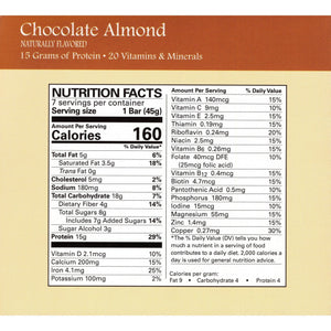 Weight Loss Systems Protein Bars - Chocolate Almond, 7 Bars/Box - Protein Bars - Nashua Nutrition