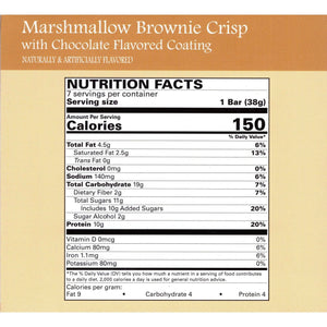 Weight Loss Systems Protein Bars - Marshmallow Brownie Crisp, 7 Bars/Box - Protein Bars - Nashua Nutrition