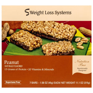 Weight Loss Systems Protein Bars - Peanut, 7 Bars/Box - Protein Bars - Nashua Nutrition