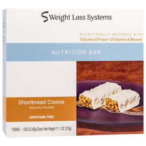 Weight Loss Systems Protein Bars - Shortbread Cookie, 7 Bars/Box - Protein Bars - Nashua Nutrition