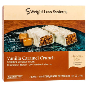 Weight Loss Systems Protein Bars - Vanilla Caramel Crunch, 7 Bars/Box - Protein Bars - Nashua Nutrition