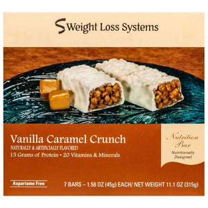 Weight Loss Systems Protein Bars - Vanilla Caramel Crunch, 7 Bars/Box - Protein Bars - Nashua Nutrition