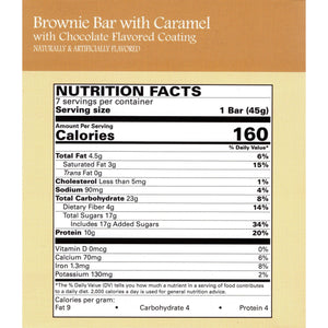 Weight Loss Systems Protein Snack Bars - Brownie Bar with Caramel, 7 Bars/Box - Protein Bars - Nashua Nutrition