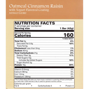 Weight Loss Systems Protein Snack Bars - Oatmeal Cinnamon Raisin, 7 Bars/Box - Protein Bars - Nashua Nutrition